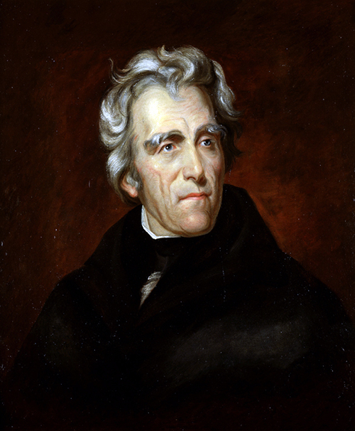 Andrew Jackson painted by Thomas Sully, 1824.