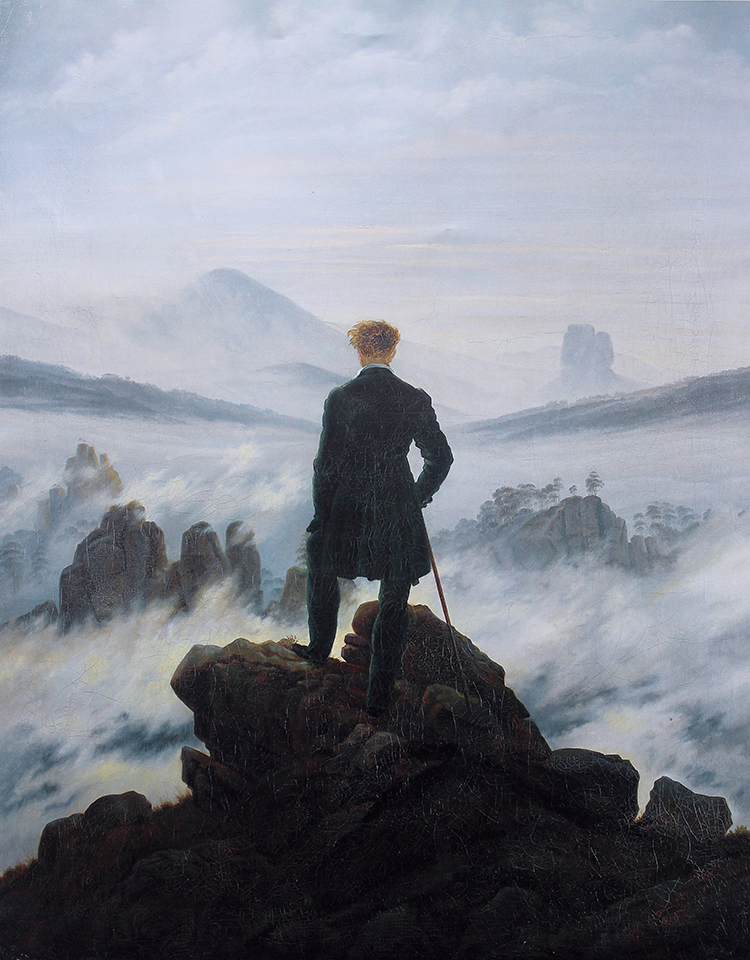 Wanderer above the Sea of Fog, Caspar David Friedrich, c.1818.