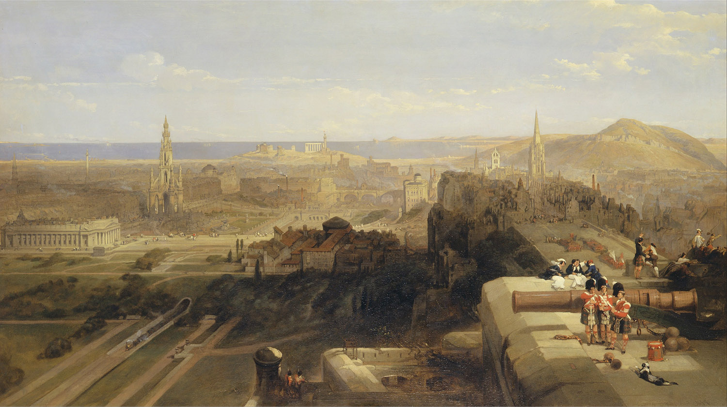 Edinburgh from the Castle, David Roberts, 1847.
