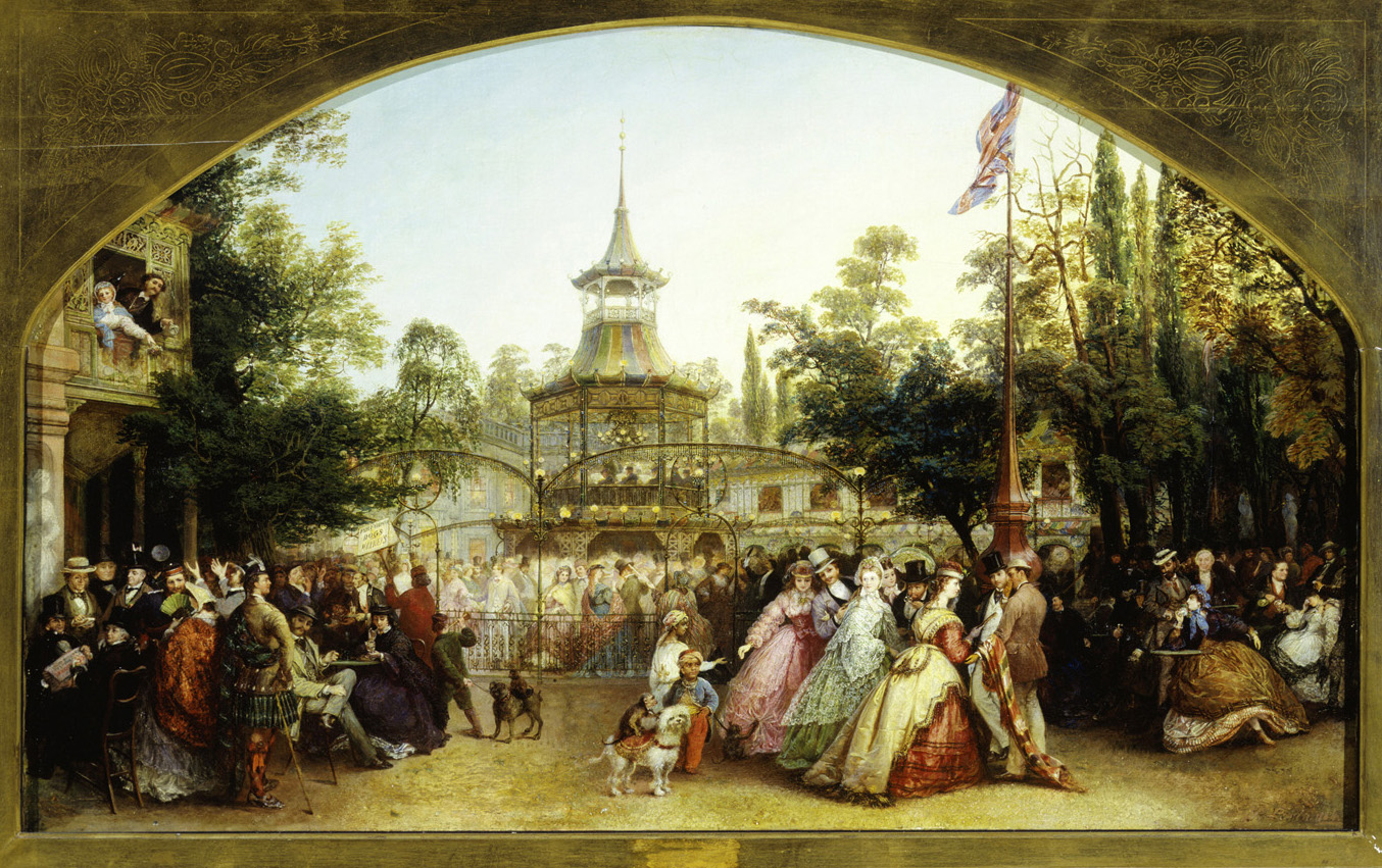 The Dancing Platform at Cremorne Gardens by Phoebus Levin, 1864.