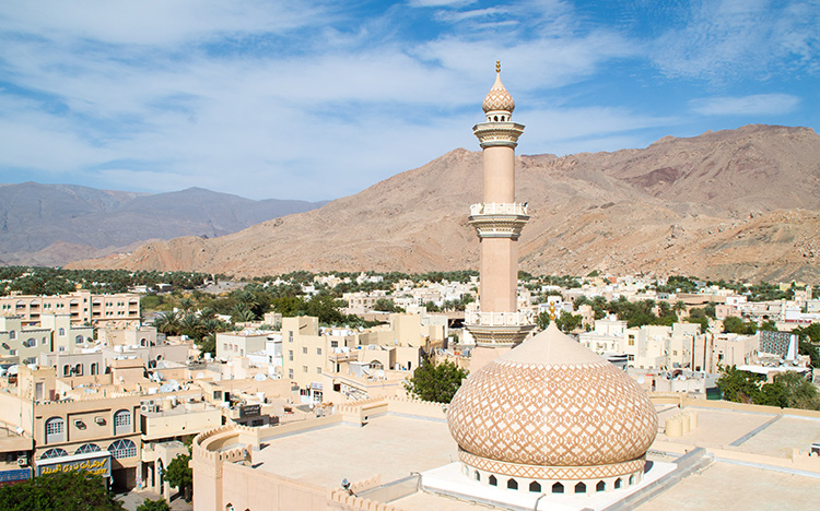 A mosque in Nizwa, Oman.