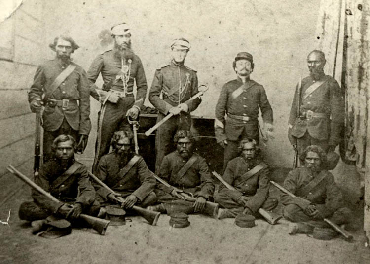 Native Police, Rockhampton, 1864.