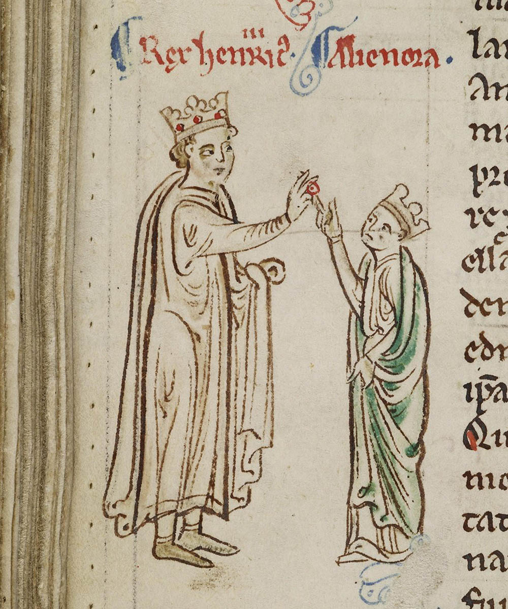 Marriage of Henry III and Eleanor of Provence from the Historia Anglorum, Chronica majora, Matthew Paris, 13th century. 