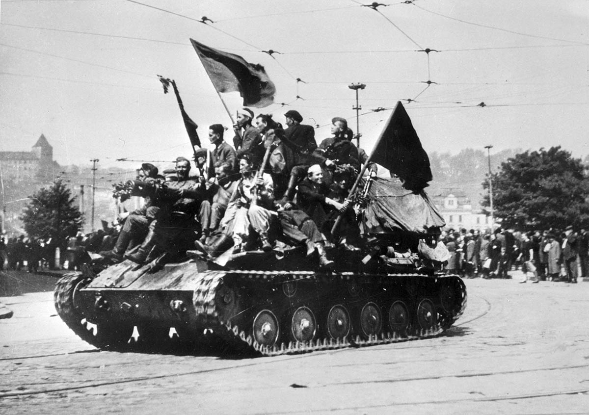 The Red Army arrives in Prague, 9 May, 1945.