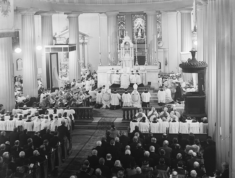 Consecration of Dr John Charles McQuaid as Archbishop of Dublin, St Mary's Pro Cathedral, 1940. 