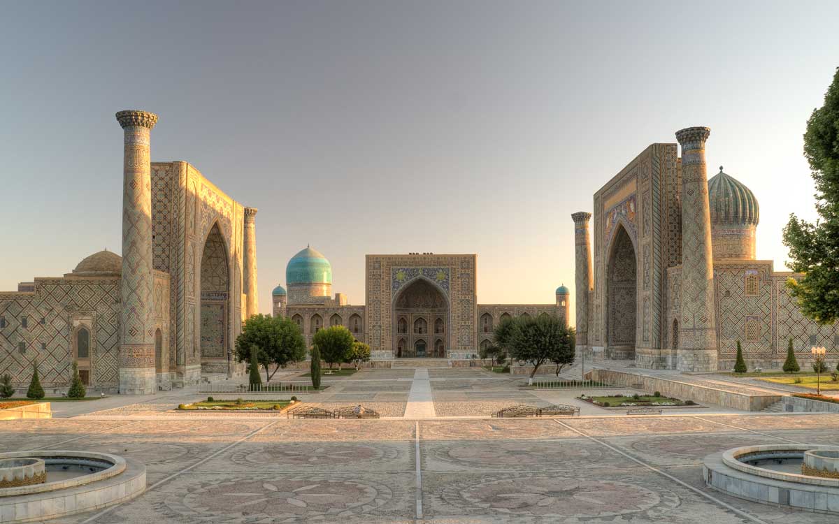 ‘Could I have Samarkand?’: Registan Square in Samarkand, Uzbekistan. Wiki Commons/Ekrem Canli.
