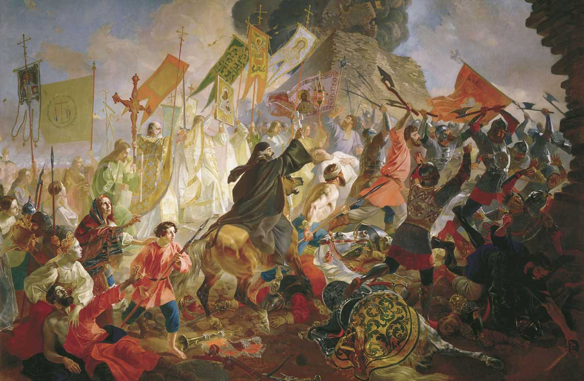 Siege of Pskov in 1581, by Karl Brioullov c. 1843. Wiki Commons/State Tretyakov Gallery.