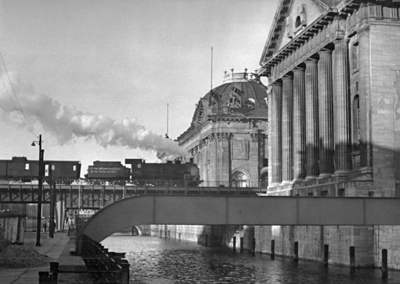 Museum Island with Pergamon Museum and Bode Museum, Berlin. December 1951. German Federal Archives/Wiki Commons.
