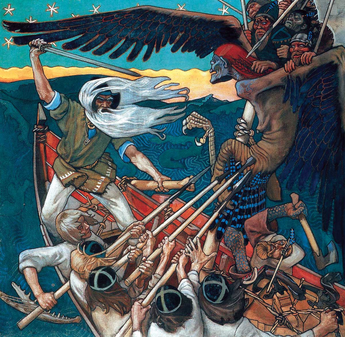 The Defence of the Sampo, by Akseli Gallen-Kallela, 1896 © Bridgeman Images. 