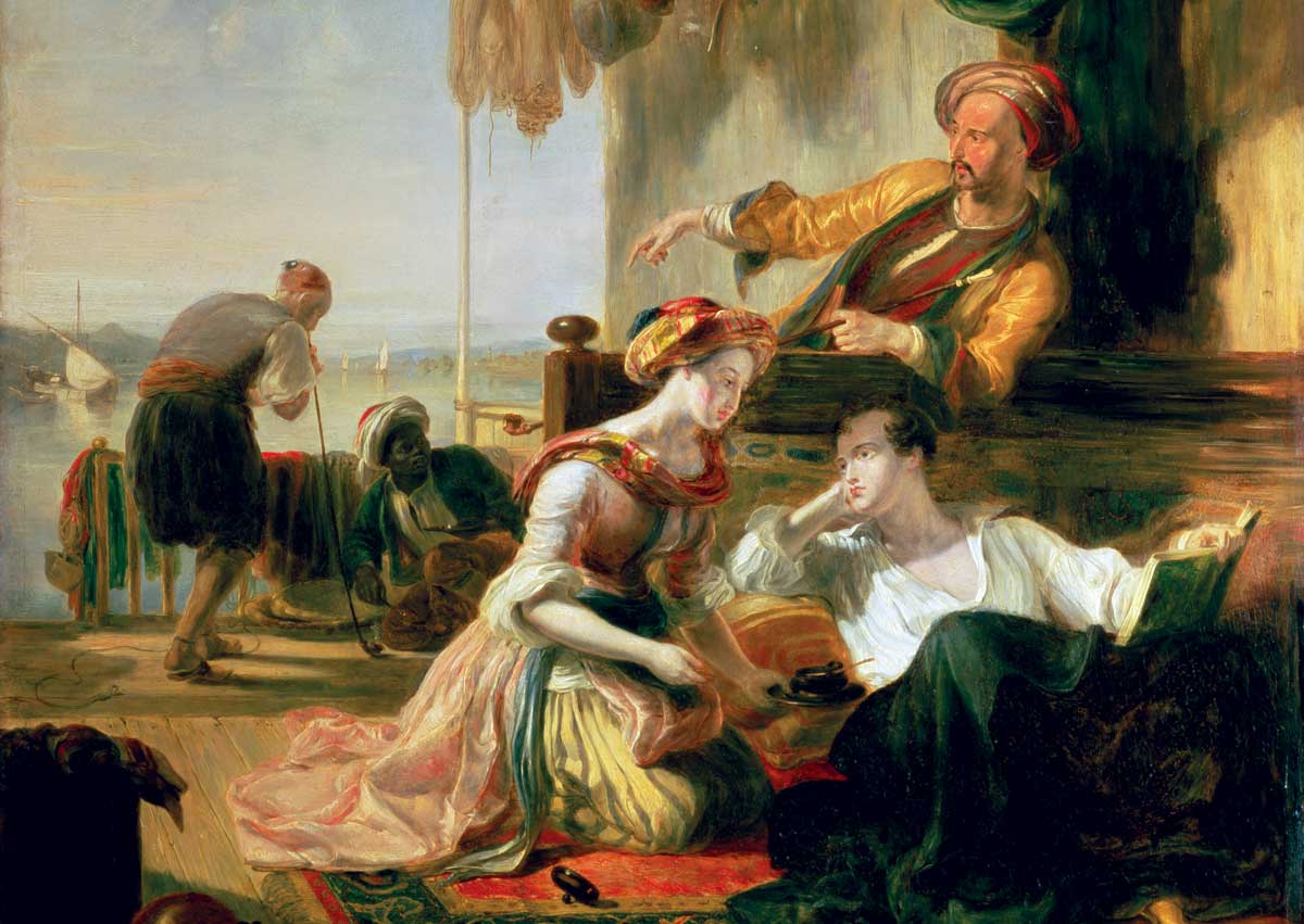 Lord Byron in repose after having swum the Hellespont, by William Allan, 1831 © Roy Miles Fine Paintings/Bridgeman Images.