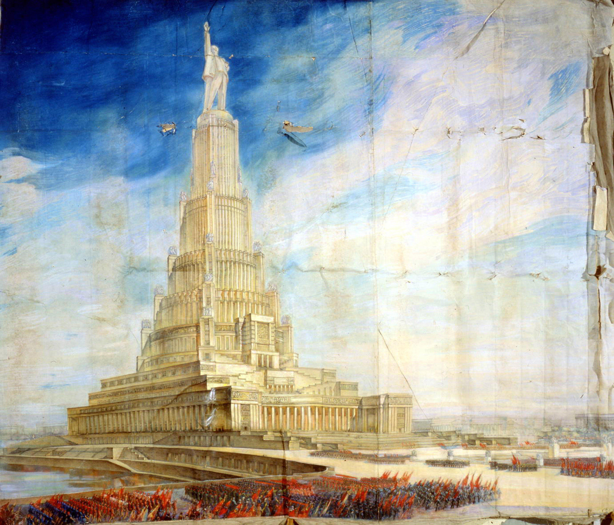 Illustration of the unbuilt Palace of the Soviets, 1932. Alamy.