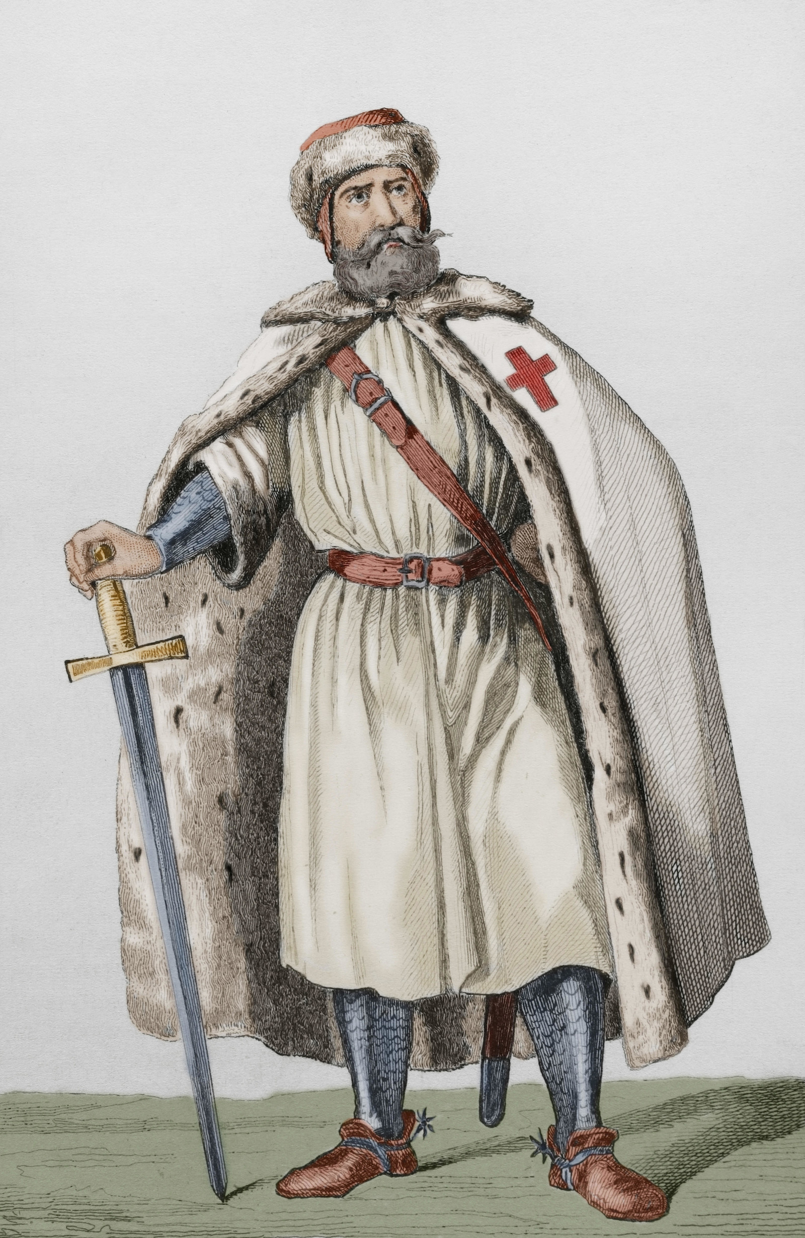 A Livonian ‘Brother of the Sword’, from History of Russia by Jean Marie Chopin, c.1839. Akg-images.
