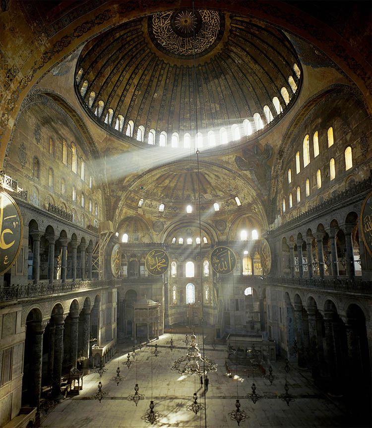 Interior of the Hagia Sophia, Istanbul.