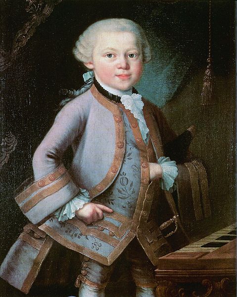 Wolfgang Amadeus Mozart aged seven, painted by Peter Anton Lorenzoni