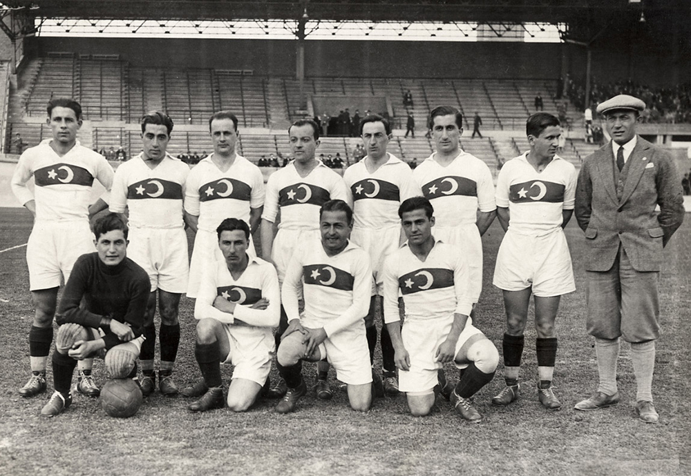 The Turkish national football team at the 1928 Summer Olympics.