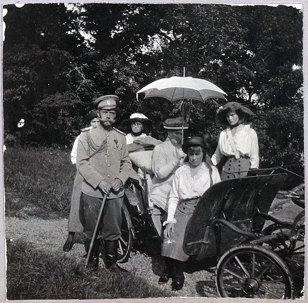 Tsar Nicholas II and Tsarina Alexandra with their four daughters (Romanov Collection, Beinecke Rare Book and Manuscript Library, Yale University)
