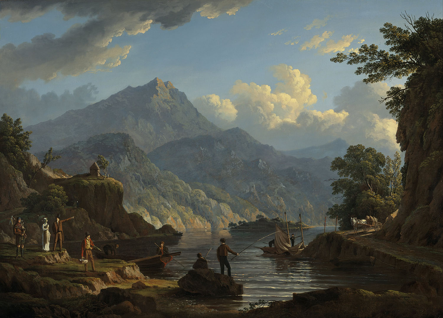 Landscape with Tourists at Loch Katrine, John Knox, 1815.