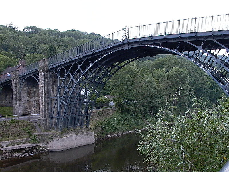 The Iron Bridge built to span the Severn Gorge by Abraham Darby III in 1781