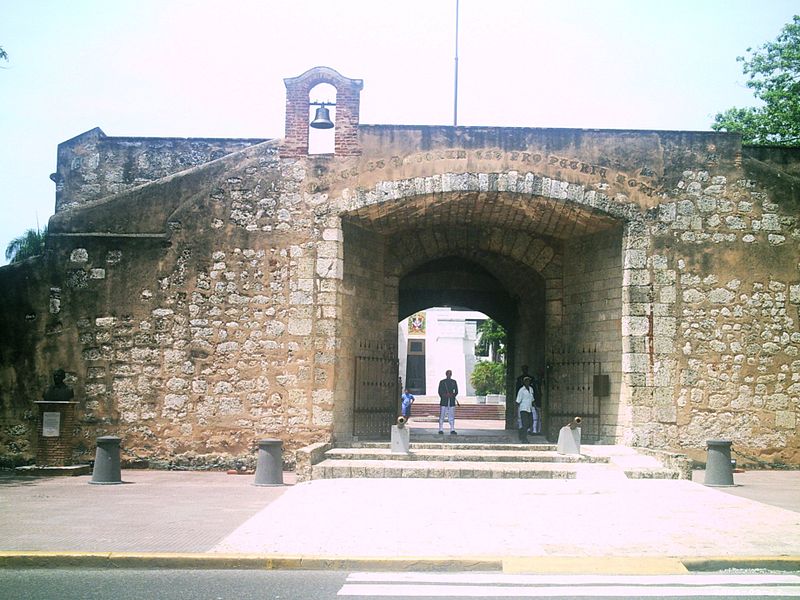 The Conde Gate, Santo Domingo, where the remains of the heroes of Dominican Independence - Duarte, Mella and Sanchez - are buried