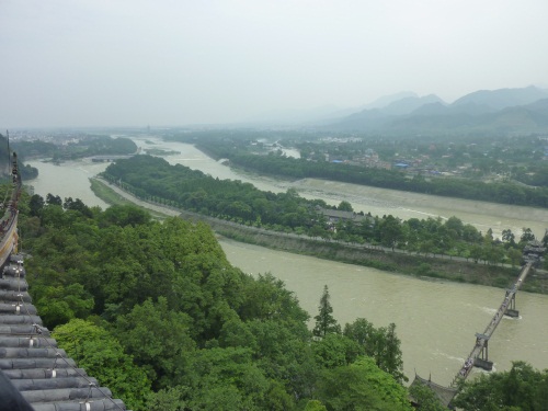 The Dujiangyan irrigation system in South-West China, devised and constructed by Li Bing in c. 270 BC which has been irrigating the Sichuan basin for more than 2000 years without missing a single day.