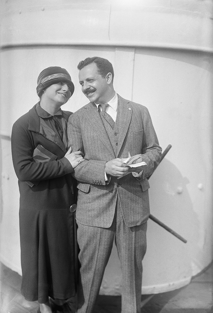 Edward L. Bernays, with his wife, Doris E. Fleischman, aboard the SS Mauretania, 1923.