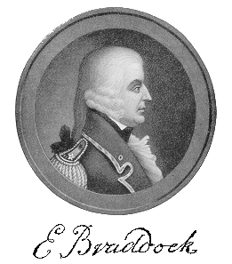 General Edward Braddock (note: no image of Braddock prior to his death is known to exist)