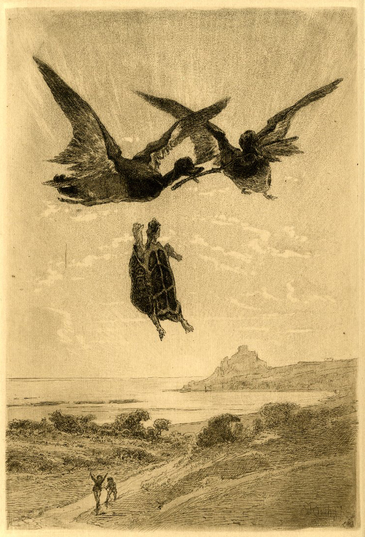 Les deux canards et la tortue, print by Edouard Rischgitz, c.1911.
