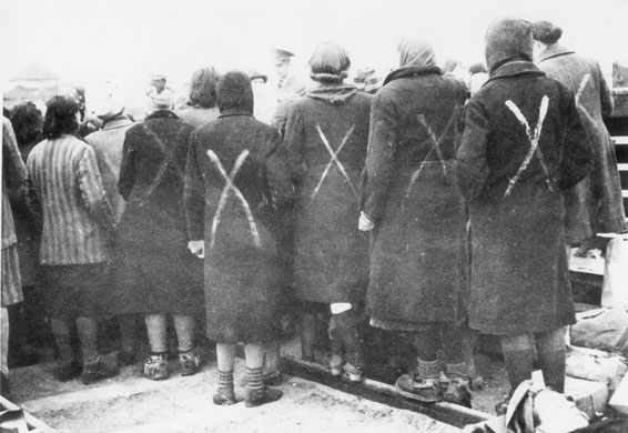 Female prisoners in Ravensbrück. Image: Red Cross.