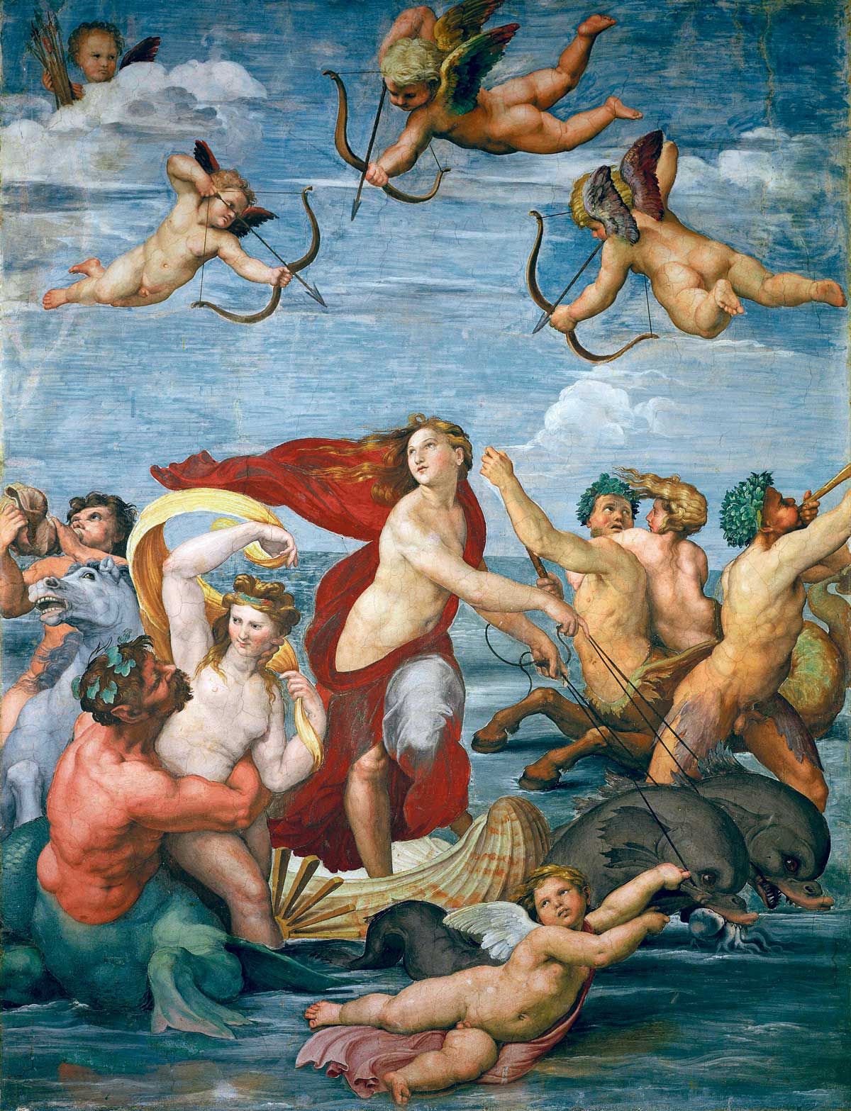 Triumph of Galatea, c.1512, by Raffaello Sanzio da Urbino (Raphael), Villa Farnesina, Rome © Getty Images.