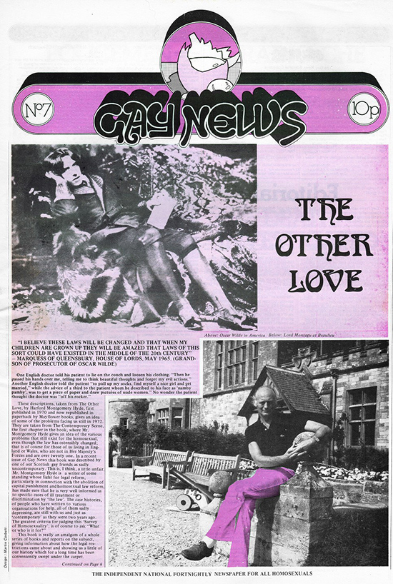 Gay News, Issue 7, September 1972. Courtesy Gay News Archive Project.