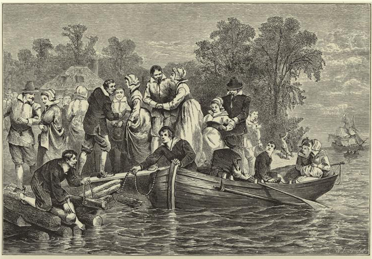 Wives for the settlers at Jamestown by William Ludwell Sheppard, 1876. 