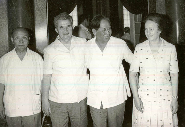 Le Duan and Trường Chinh with Nicolae and Elena Ceaușescu, May 1978.