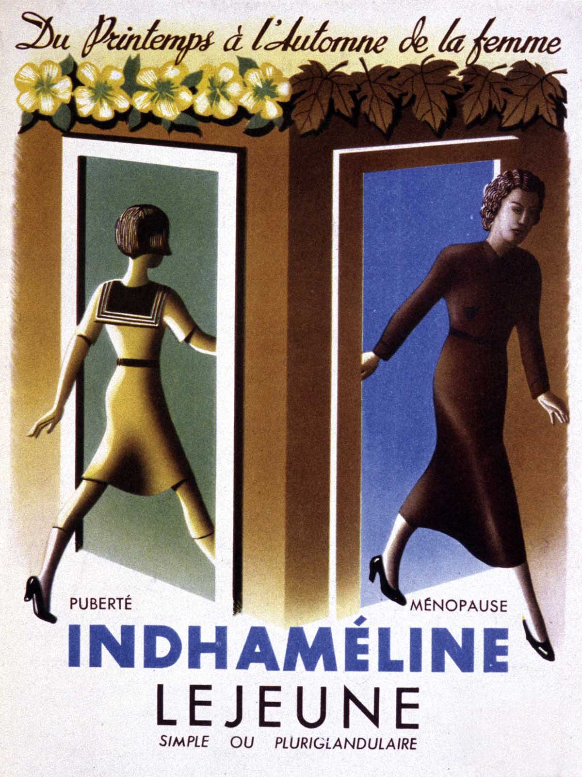 French advertisement for indhaméline hormone, c.1930-40. Bridgeman Images.