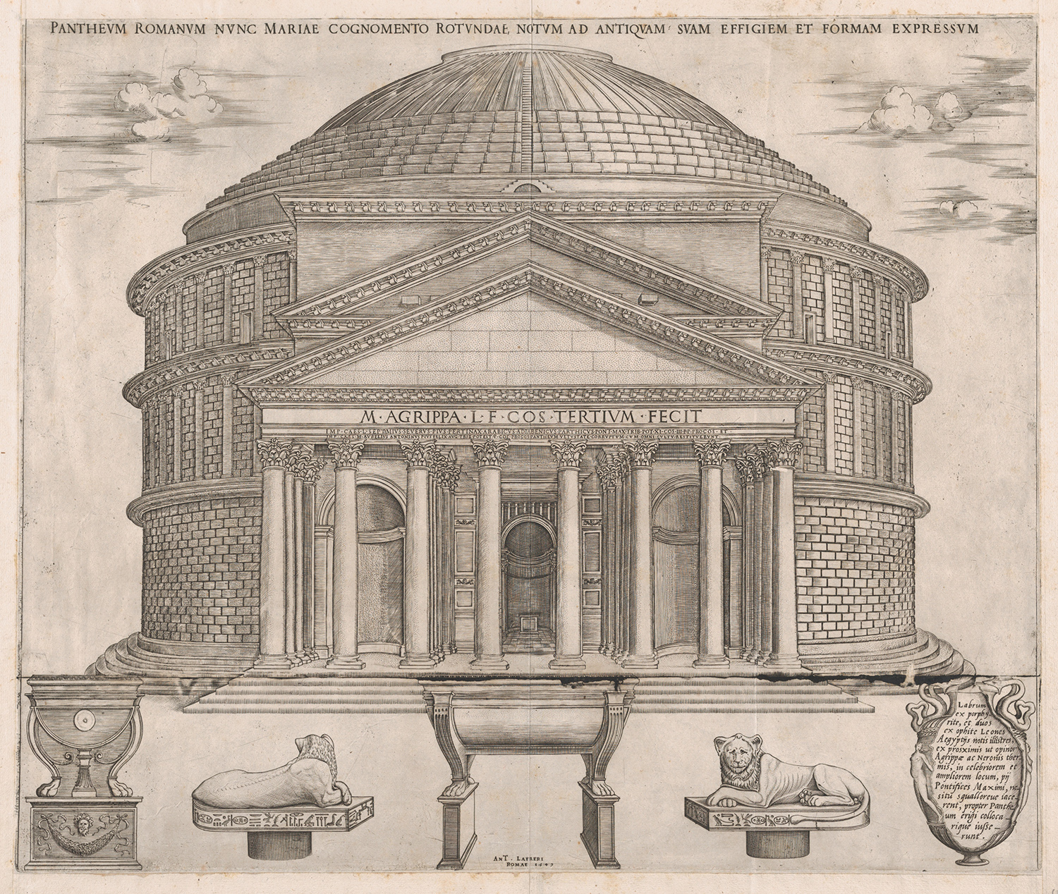 The Pantheon, by Nicolas Beatrizet, 1649. 