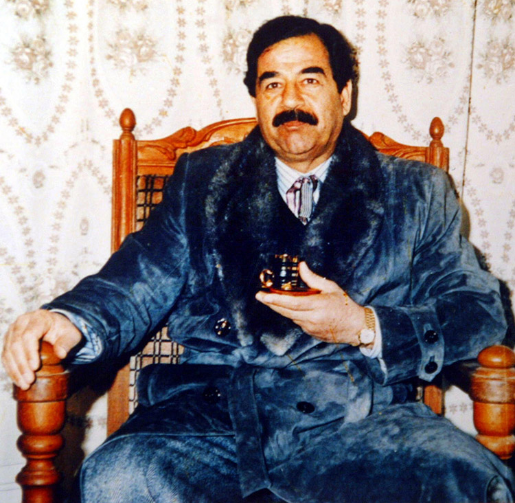 Sunni minority: Iraqi President Saddam Hussein, 2003.