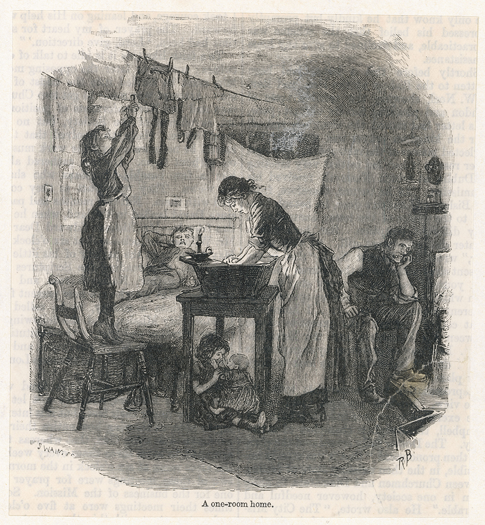 One Room Slum, 1891. Chronicle / Alamy Stock Photo