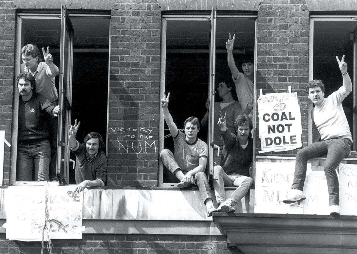 Striking miners occupying the National Coal Board headquarters, London, 30 May 1984 © Popperfoto/Getty Images