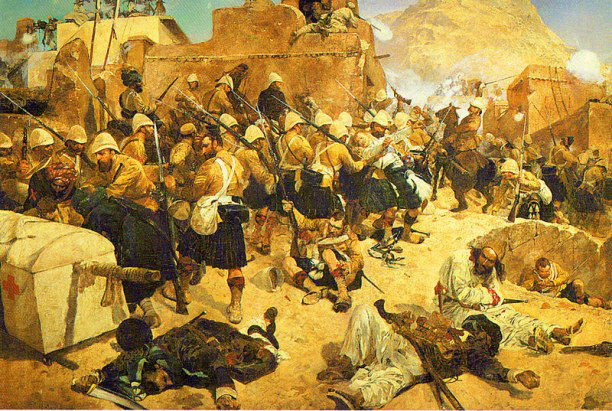 92nd Highlanders at Kandahar. Oil by Richard Caton Woodville