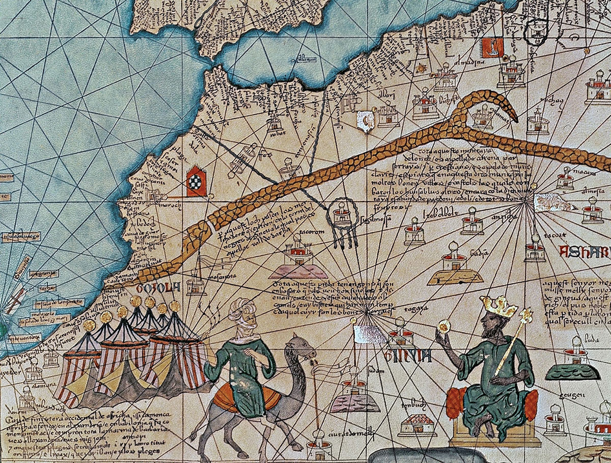 The Catalan Atlas (detail) by Abraham Cresques, 1375.