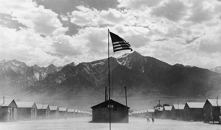 Japanese internment camp in Manzanar, California, July 1942.