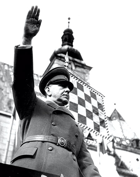 Ante Pavelic in St Mark’s Square, Zagreb, April 1942.