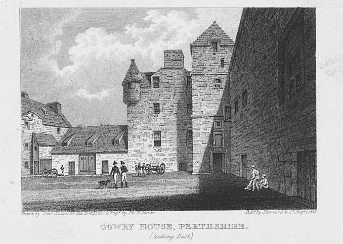 Gowrie House, Perthshire (looking east). Hutton Drawings, National Library of Scotland.