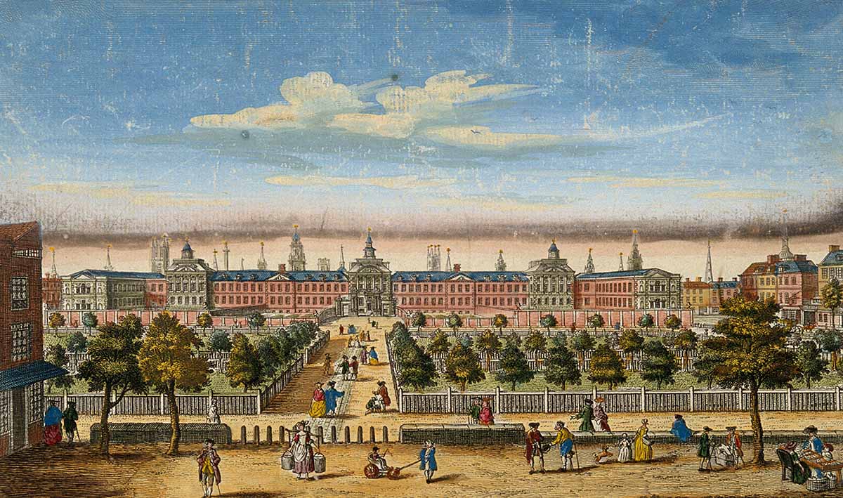The Hospital of Bethlem [Bedlam] at Moorfields, London, c. 1771. Wellcome Collection