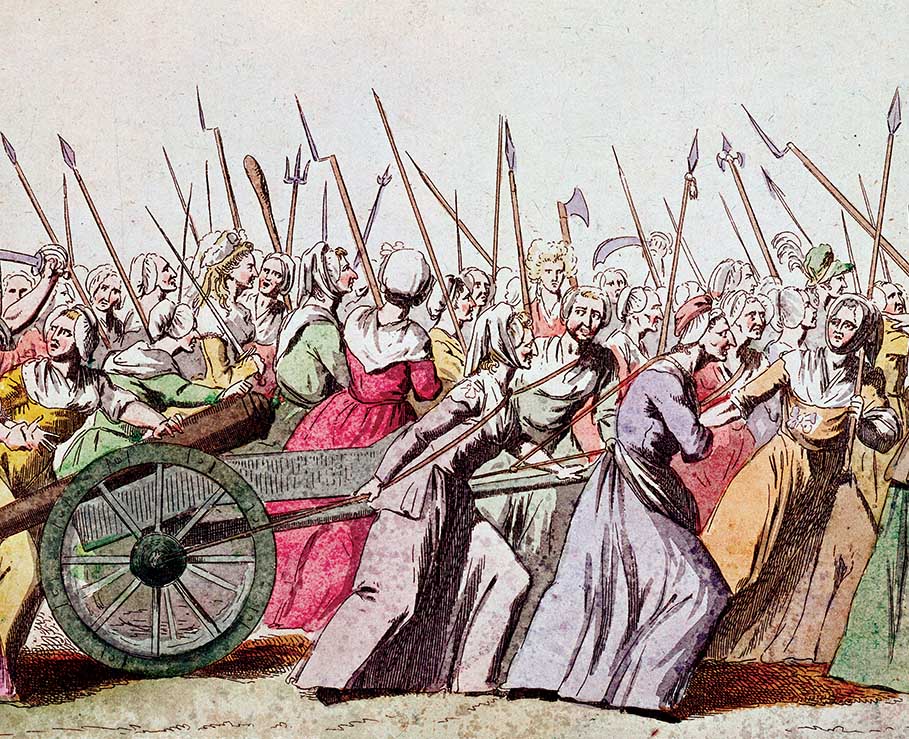 ‘March of the Women on Versailles, Paris, 5 October 1789’, 18th-century engraving © Bridgeman Images