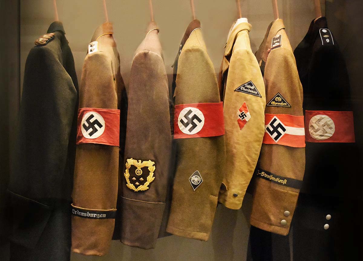 Nazi uniforms at the Deutsches Historisches Museum, Berlin. Wiki Commons / Richard Mortel.