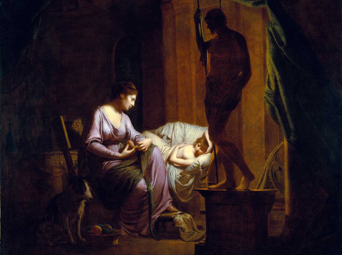 Penelope Unravelling the Shroud, by Joseph Wright of Derby, 1783-84, the J. Paul Getty Museum, Los Angeles © akg-images.