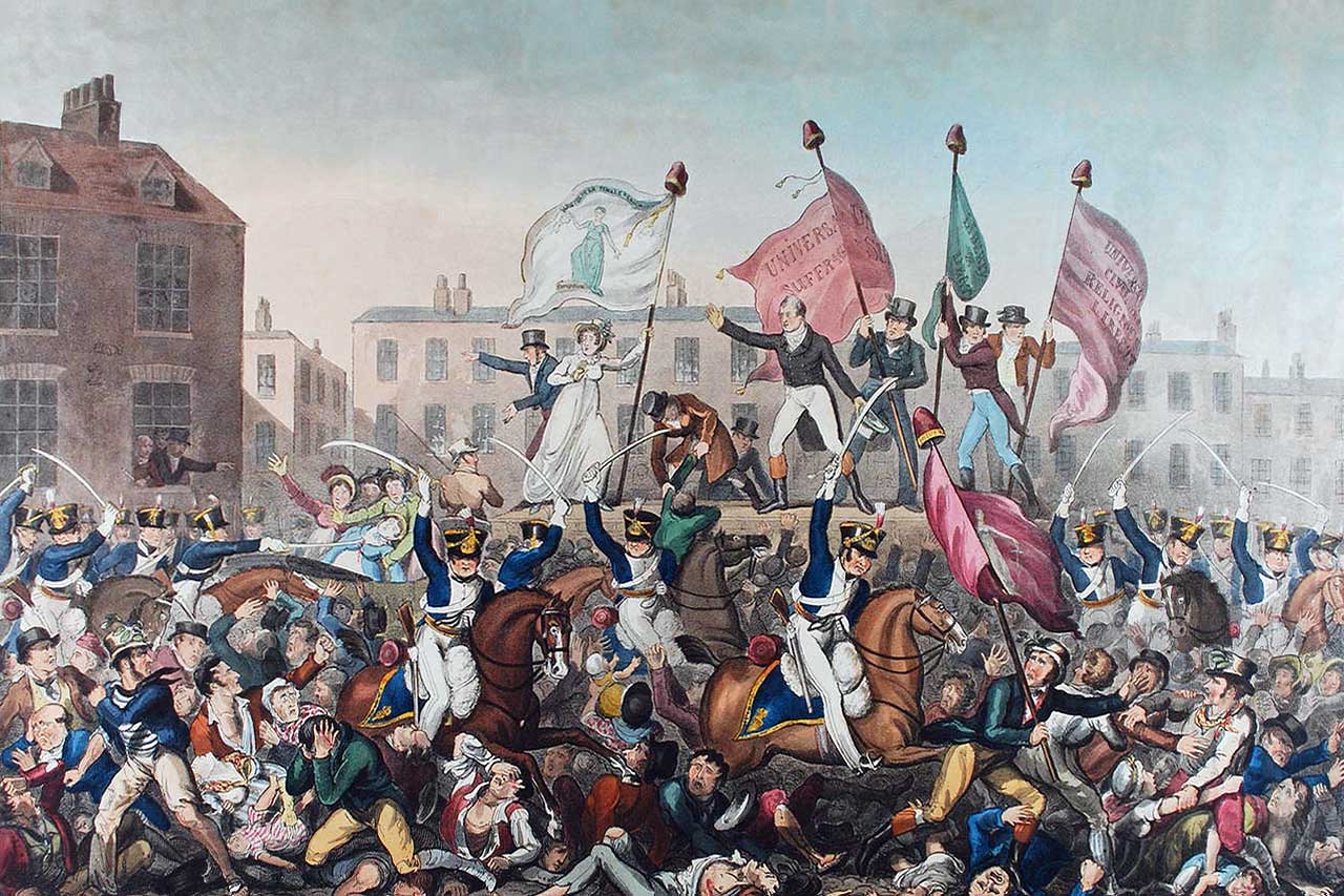 The Peterloo Massacre, 1 October 1819.