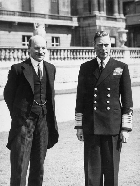 Clement Attlee meeting King George VI after Labour