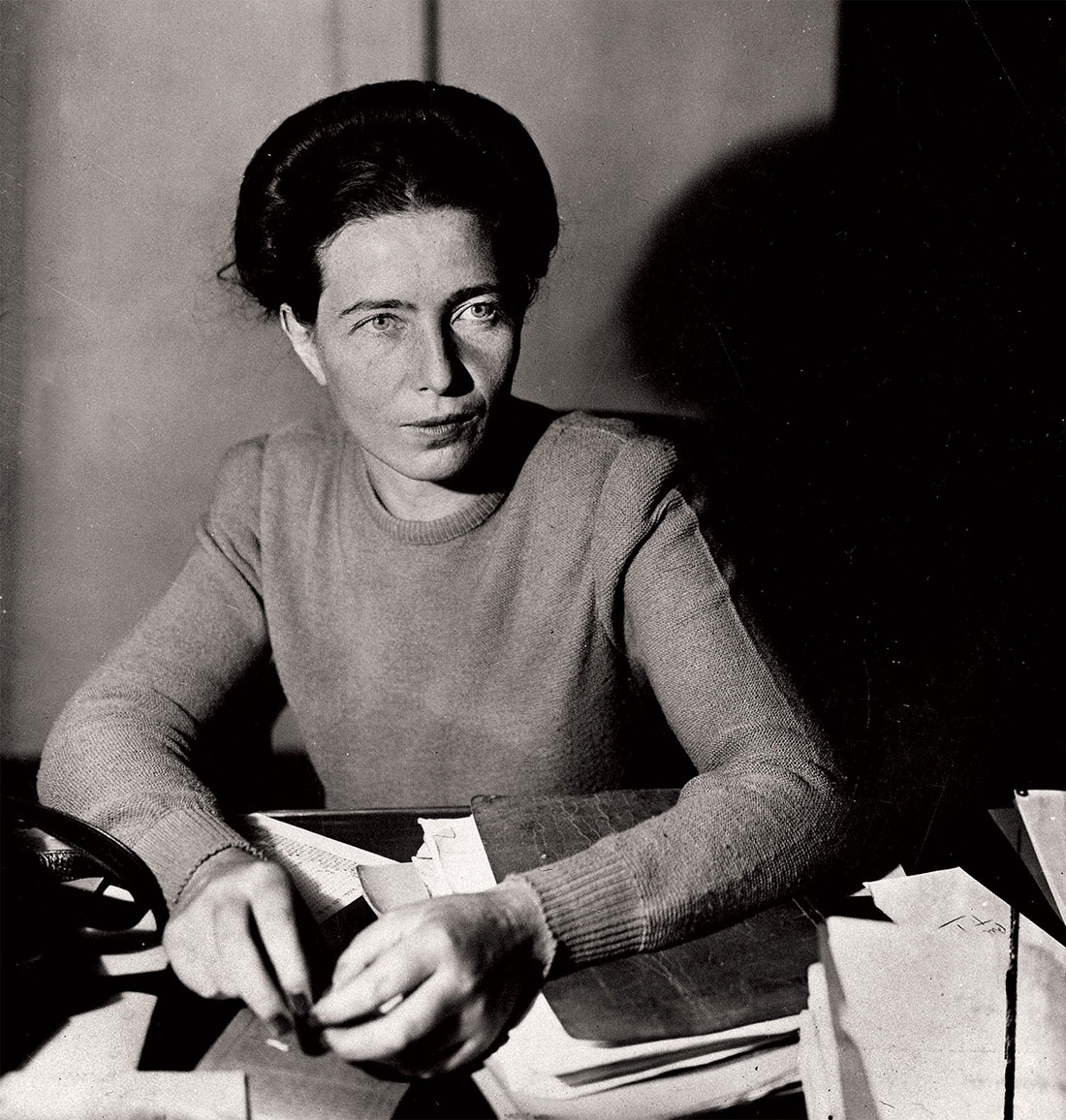 Belittled: Simone de Beauvoir, 1945.