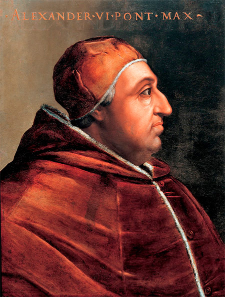 Rodrigo Borgia as Pope Alexander VI
